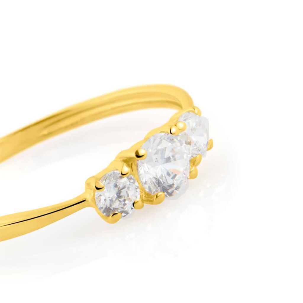 Anello Trilogy Claire Oro Giallo Cubic Zirconia - Anelli con Pietre Donna | Stroili