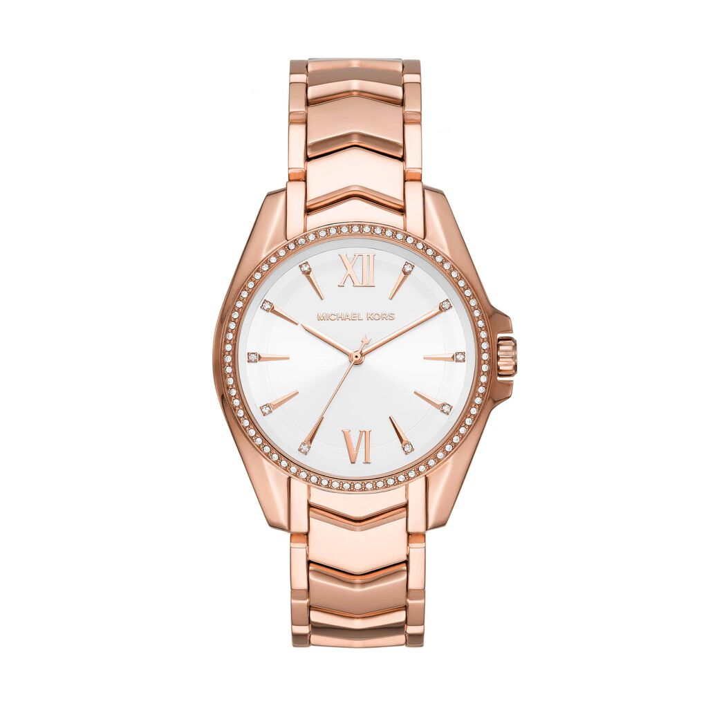 Orologio solo tempo in acciaio rosato con strass - Orologi Donna | Stroili