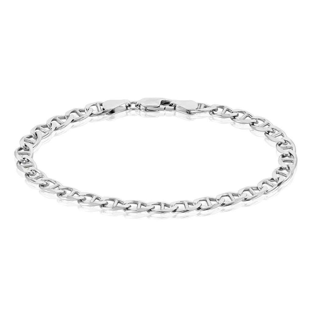 Bracciale Catena Gentleman Argento Rodiato - Bracciali Uomo | Stroili