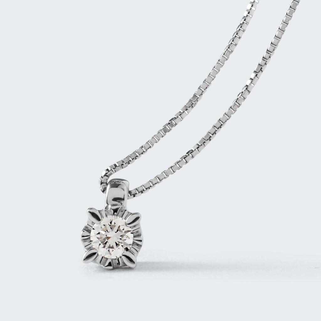 Collane: Collana Donna con Diamante Punto Luce - CLD2632 020S