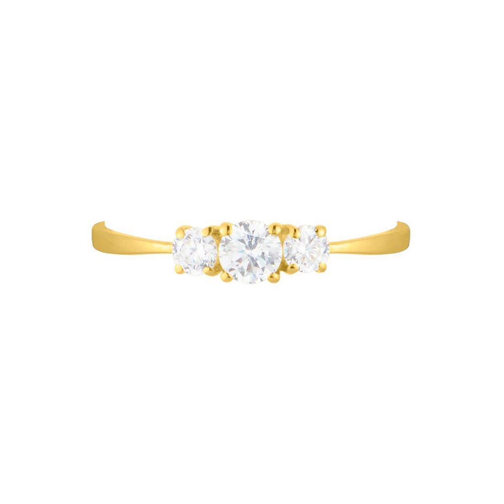 Anello Trilogy Claire Oro Giallo Cubic Zirconia - Anelli con Pietre Donna | Stroili