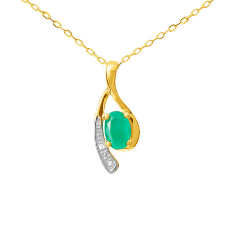 Collana Charlotte Oro Bicolore Smeraldo Diamante - Collane Choker Donna | Stroili