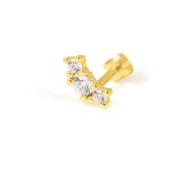 Piercing Orecchio Tragus Helix Conch Bon Ton Oro Giallo Cubic Zirconia