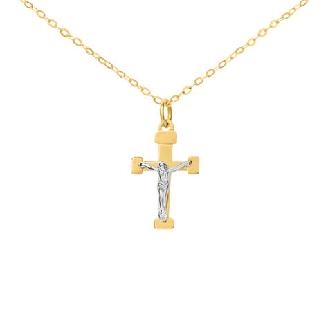 Collana Cristo Holy Oro Bicolore Giallo / Bianco - Collane Unisex | Stroili