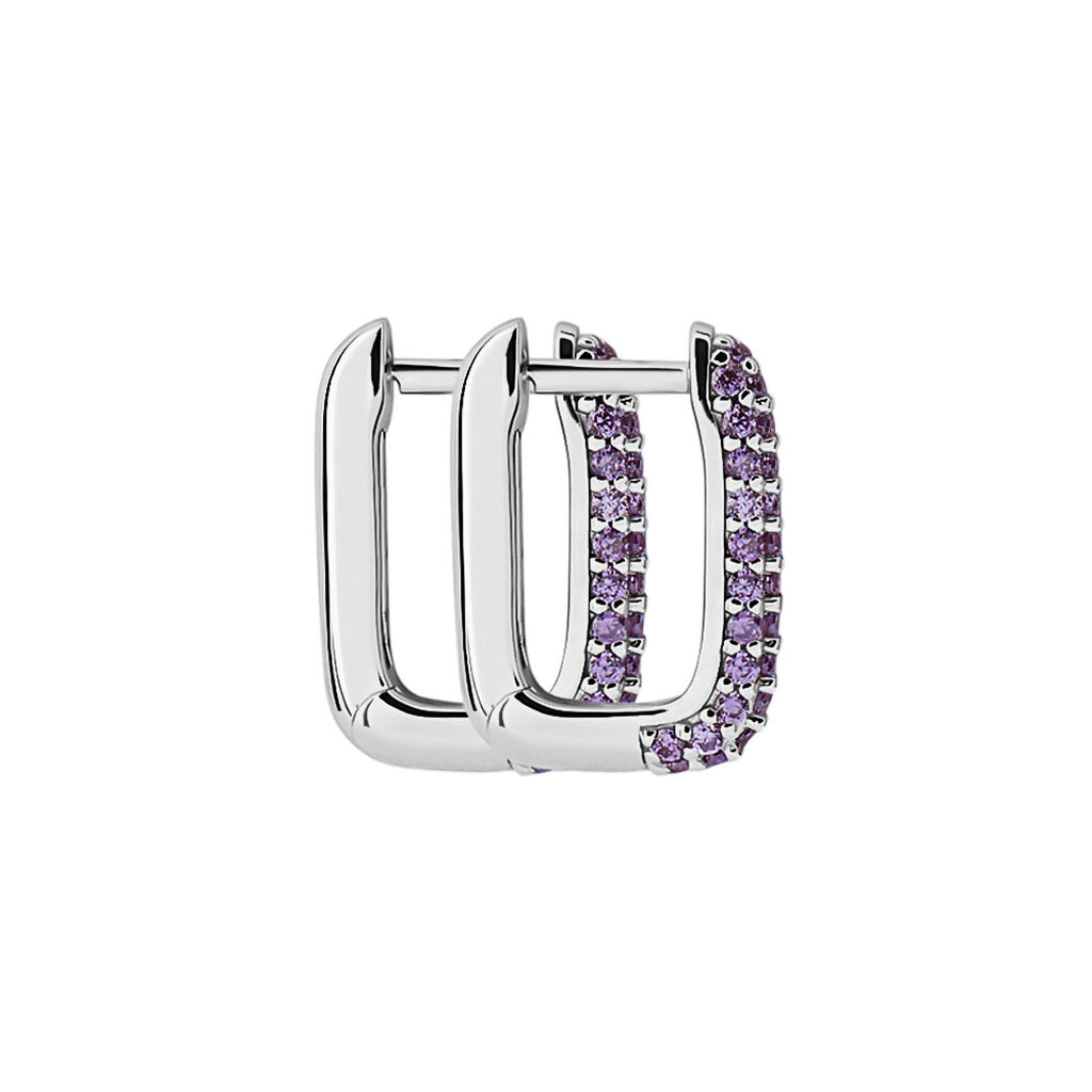 Orecchini A Cerchio Silver Rainbow Argento Rodiato Cubic Zirconia - Orecchini a Cerchio Donna | Stroili