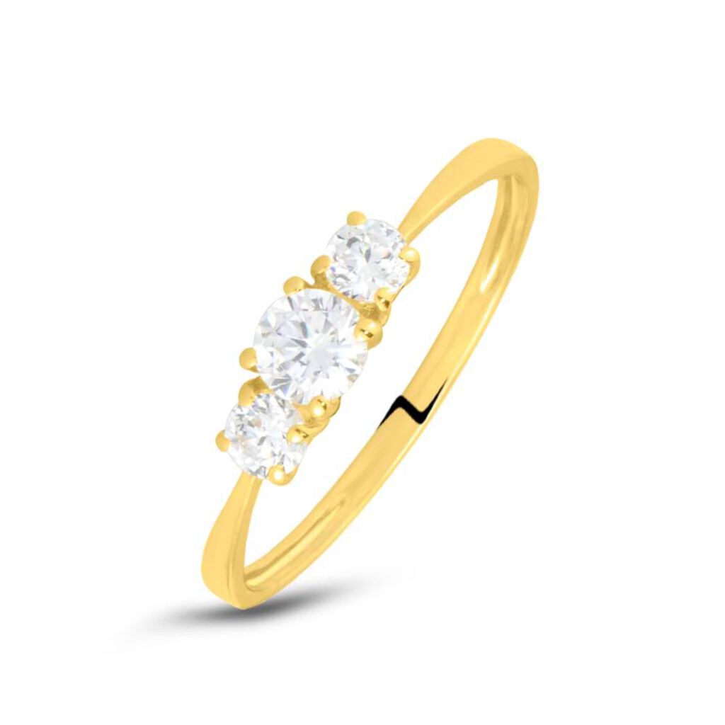 Anello Trilogy Claire Oro Giallo Cubic Zirconia - Anelli con Pietre Donna | Stroili