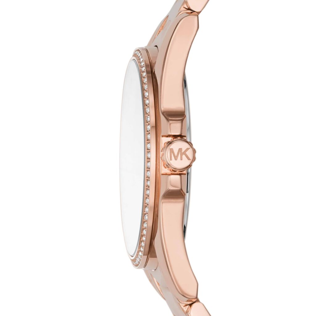 Orologio solo tempo in acciaio rosato con strass - Orologi Donna | Stroili