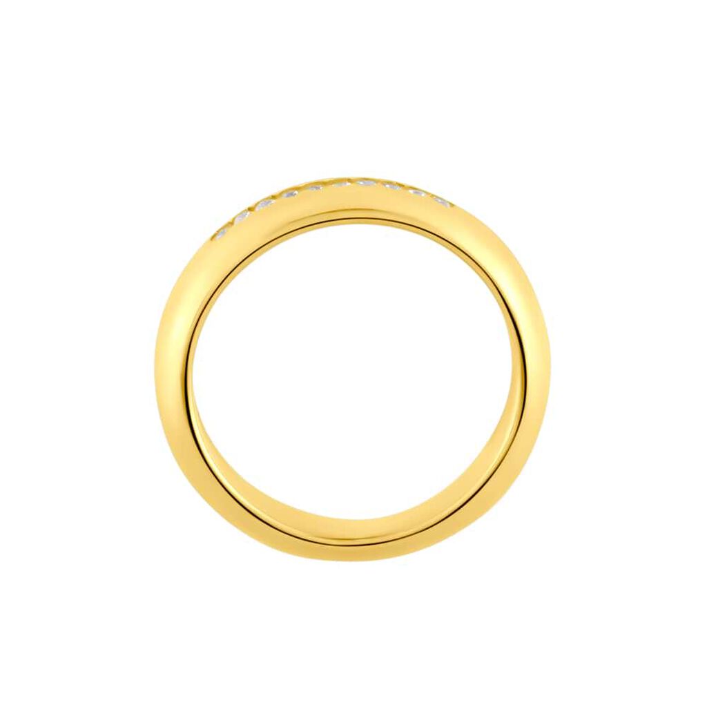 Fede Classica Leggera 4 mm Oro Giallo Diamante - Anelli con Incisione Donna | Stroili