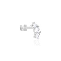 Piercing Orecchio Tragus Helix Conch Bon Ton Oro Bianco Cubic Zirconia